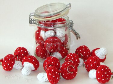 Häkelanleitung Glückspilz - Schlüsselanhänger Fliegenpilz