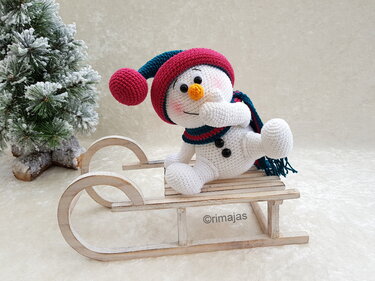 Häkelanleitung - Schneemann - fröhlicher Bruno