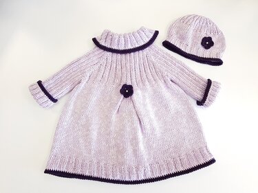 Ein Mantel mit Mütze für eine kleine Prinzessin, Strickanleitung