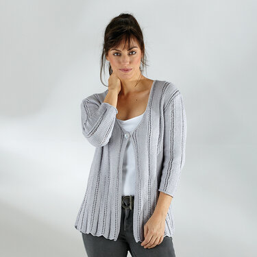 Strickanleitung Damenjacke "Seidenglanz" 757242