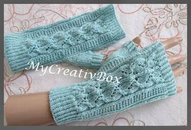 Handstulpen/Pulswärmer "Lichtspiel" für Erwachsene, gestrickt - Stricken