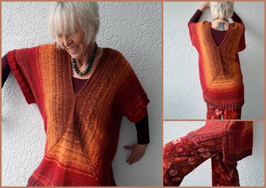 Pullunder, Pullover stricken für alle Größen, Big Ponchollover - Bild 3