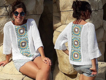 Granny-Summer-Shirt (Oversize S/M und L/XL) - Häkeln