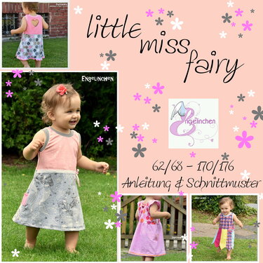 E-Book Schnittmuster Kleid little miss fairy 62-176 - Nähen