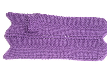 Stulpen oder Pulswärmer gestrickt mit Zackenmuster - Stricken
