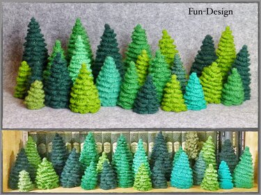 Tannenwäldchen - Bäume in 3 Größen und 3 Varianten, Häkelanleitung - Bild 2