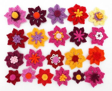 3D Häkel Blumen Deko Applikation - einfach und vielseitig - Häkeln