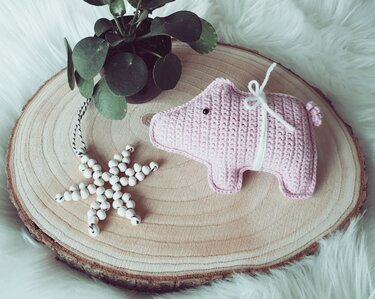 kleines Schweinchen Millie, gr. 15 cm - Häkeln