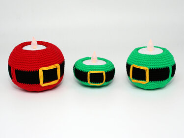 Teelichthalter - Weihnachtsmann - Häkelanleitung