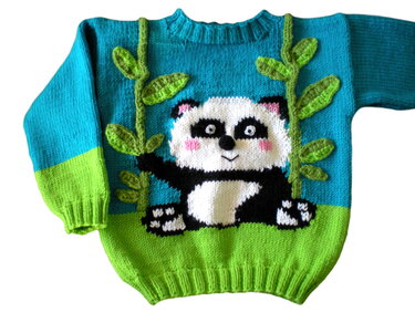 Knitting Pattern Wild Animals - Panda bear - 2 Sizes