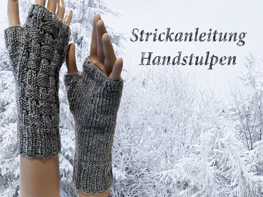 Strickanleitung Handstulpen mit Daumen