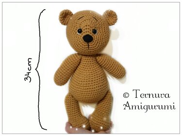 Häkelanleitung LEO, der Bär PDF ternura amigurumi english- deutsch- dutch