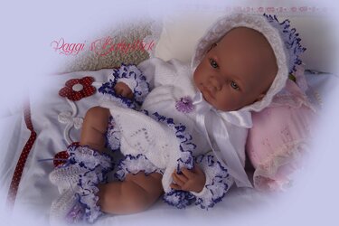 Strickanleitung f&uuml;r Baby's u. Reborns Modell Eve Gr. 40-45 - Bild 2