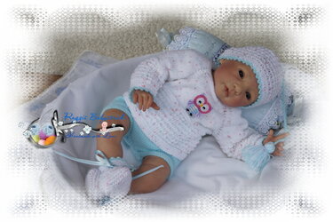 Strickanleitung für Baby's u. Reborns 4-teilig Modell Funny Gr. 40 + 50