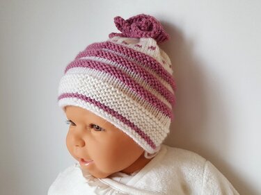 Strickanleitung Babymütze, Baby-Mütze ca. 0 - 5 Monate