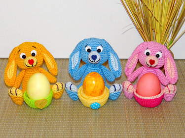 Crochet Pattern bunny egg holder