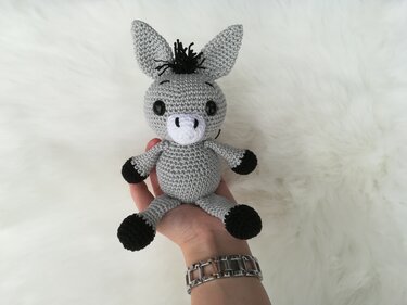 Crochet Pattern Donkey Rattle, Donkey Emil and Donkey Music Box