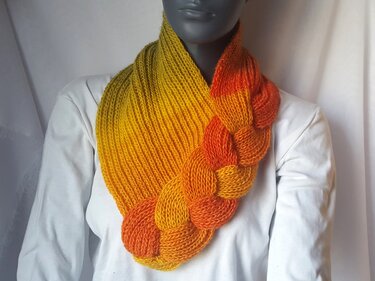 Strickanleitung Loop, Schalkragen, Kragenschal, Neckwarmer mit Zopf #275 - Stricken