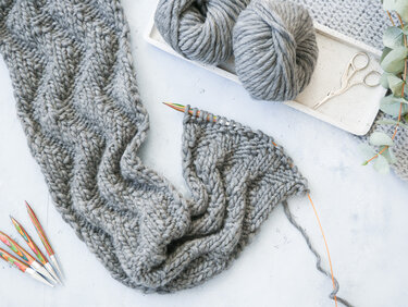 Schal WAVE für Frauen und Männer - Stricken