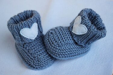 Baby Boy Booties Knitting Pattern