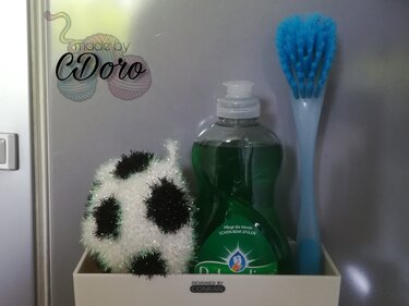 Fußball Schwamm - Häkelanleitung