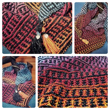 Strickanleitung Tuch Skyline Big City Night