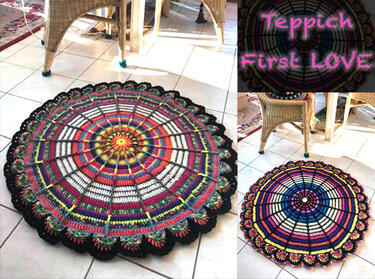 Carpet "First LOVE" - Crochet