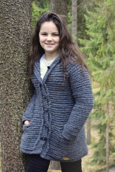 - MALOU - Dufflecoat/ Kapuzenmantel häkeln alle Größen ab Größe 74- 56 Plussize Damen mit Größentabelle, Häkelanleitung 215