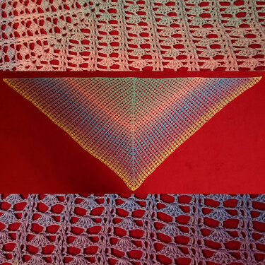 Tuch Cora häkeln Häkeltuch Dreieckstuch Schultertuch