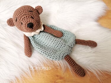 Häkelanleitung Schmusetuch Bär Bobo