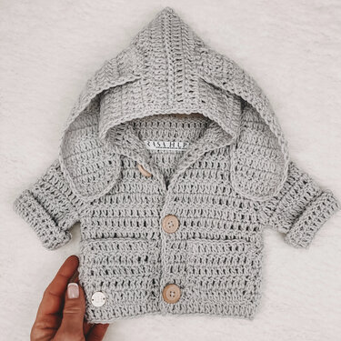 Baby Cardigan with Bunny Ears LOU LOU