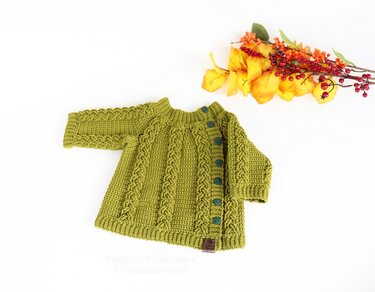 Baby- & Kinderjacke "Ronja" (Gr. 56- 128, runde Schulterpasse) - Häkeln