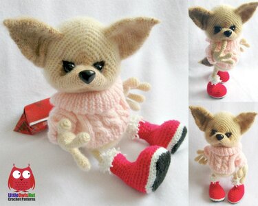 216 Crochet Pattern - Little Fox Lizonka with 2 sweaters - Amigurumi PDF file by Pertseva CP
