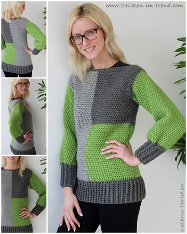 Häkelanleitung für Damenpulli | Häkelpulli BLOCKxxx #2