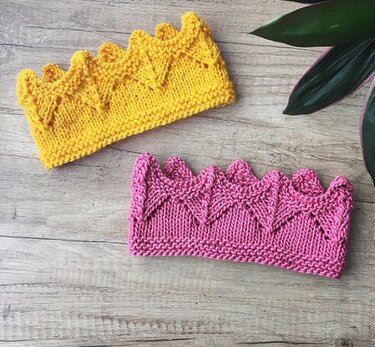 Stirnband "Krone" - Stricken