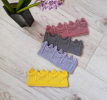 Stirnband "Krone" - Stricken