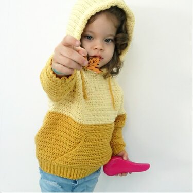 Créme Brulee Kapuzenpulli - Häkeln