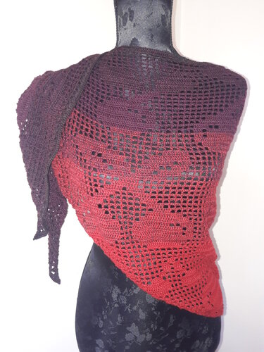 Dreieckstuch "süße Kirschen" - Häkeln