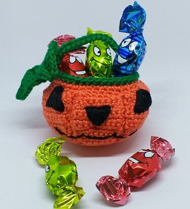 Funny Pumkin Halloween Bag - Crochet