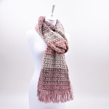 Lollipop Melange Scarf - Crochet
