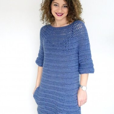 Delighted Sweater-Dress - Crochet