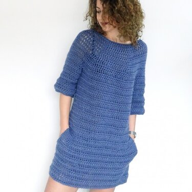 Delighted Sweater-Dress - Crochet