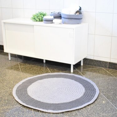 Ribbon Bathroom Mat - Crochet