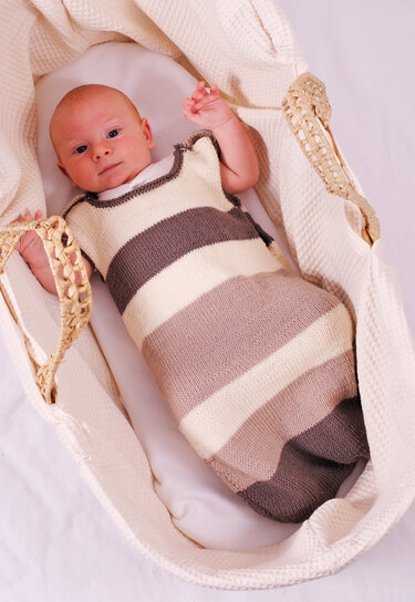 Strickanleitung Schlafsack Träumschön, onesize für Babys Anfängerfreundlich
