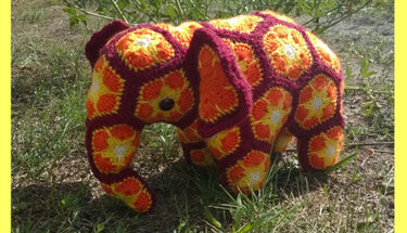 Elefant, African Flower, H&auml;kelanleitung - Häkeln
