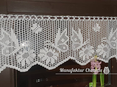 Kleine Gardine Schmetterlinge – Frühlingskollektion - Häkeln