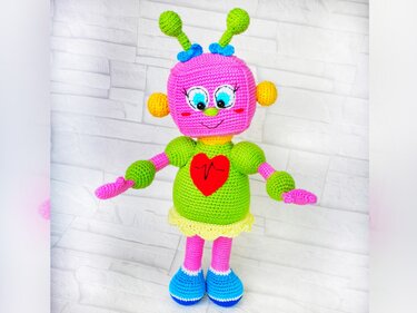 Robotermädchen Robolinchen häkeln