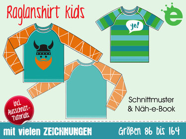 Raglanshirt *kids • Gr. 86 - 164 • Nähanleitung, Schnittmuster / E-Book