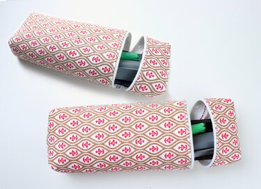 Nähanleitung Federmappe / Brillenetui / Stiftetasche nähen