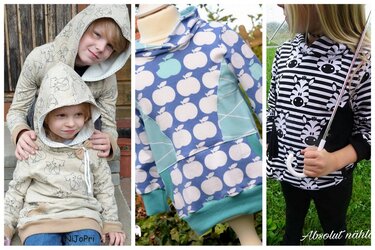 Hoodie Ben Gr. 74 - 164 Schnittmuster E-Book - Nähen